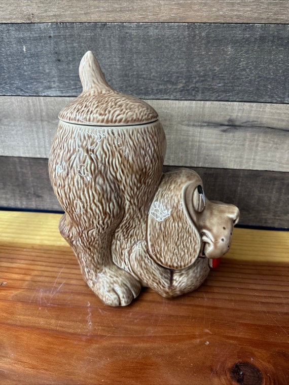 Vintage Mccoy Brown Hound Dog Cookie Jar - Etsy