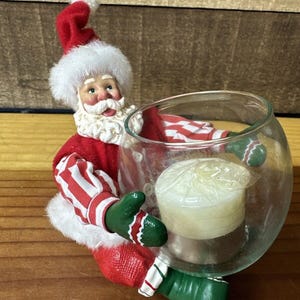 Possible Dreams Red Santa Candle Holder #29028 / New In Box