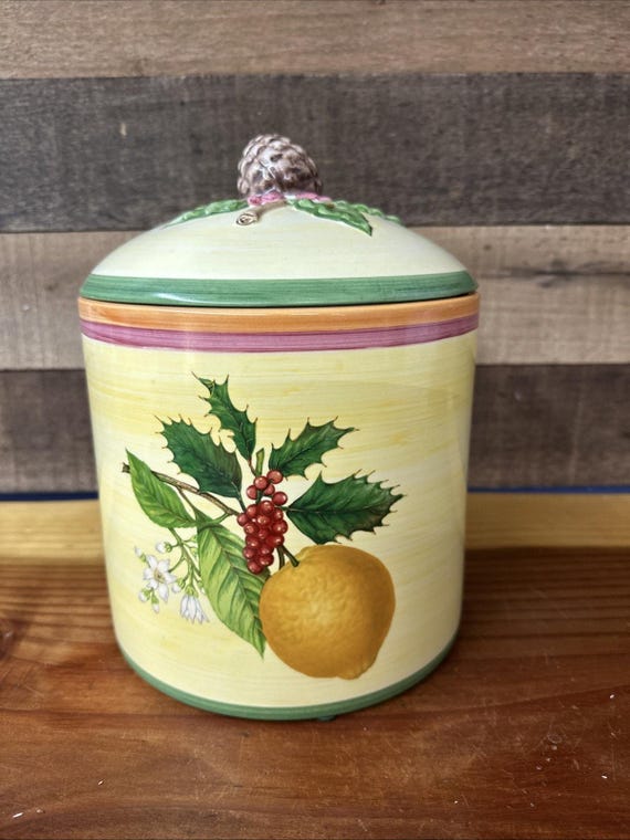 Villeroy & Boch French Noel Cookie Jar House Garden Collection