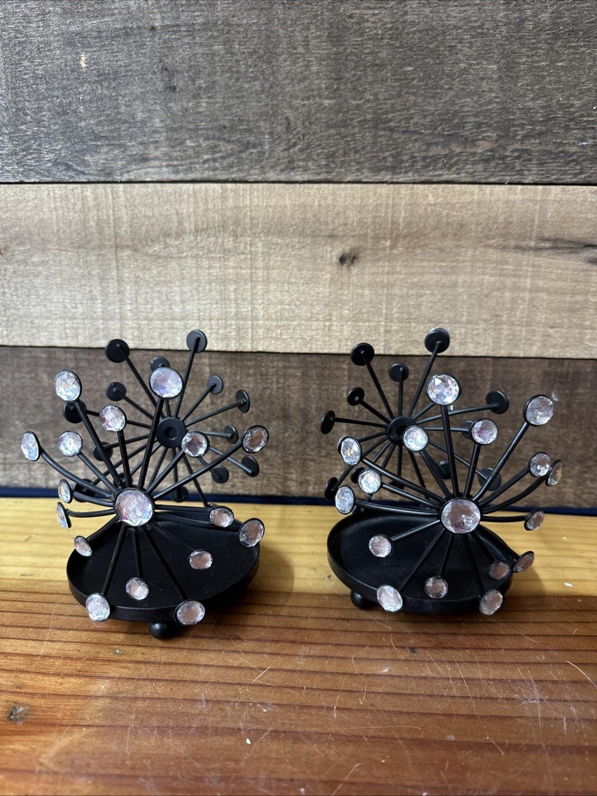 Starburst Atomic Candle Holders Set Of 2