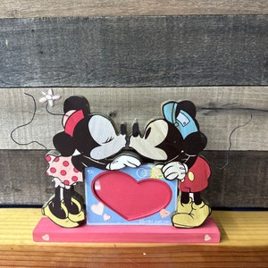 Wooden Mickey Minnie picture frame