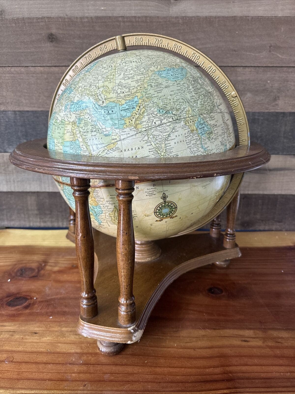 Crams 12” Imperial World Globe With Wood Stand - Etsy