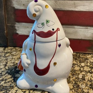 Bejeweled ghost cookie jar