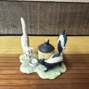 1984 Lowell Davis Border Fine Arts Schmid Figure &quot;Country Cousins&quot; Cat And Skunk