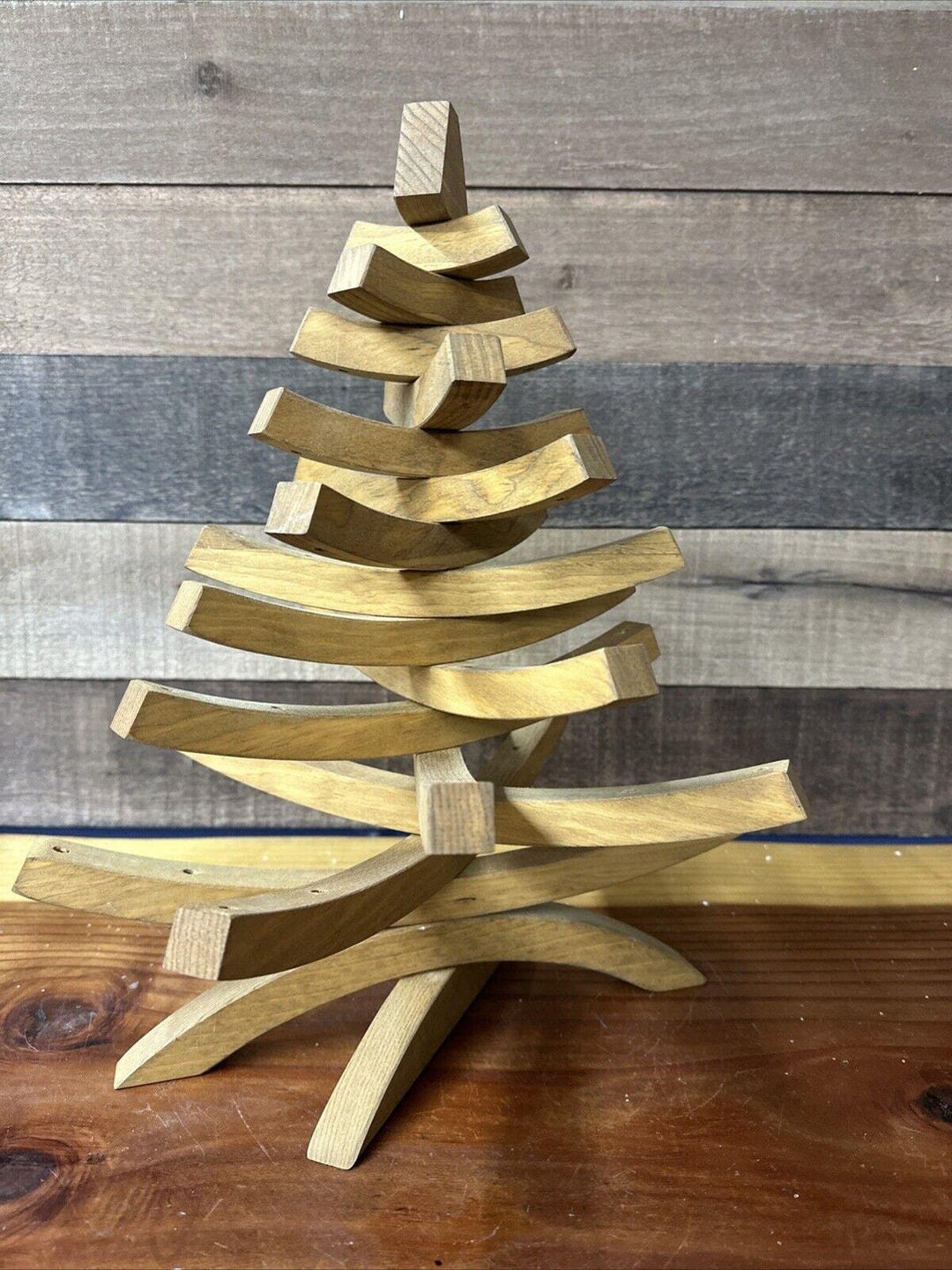 Handmade Folding Christmas Tree With Ornaments 15” Tall - Etsy