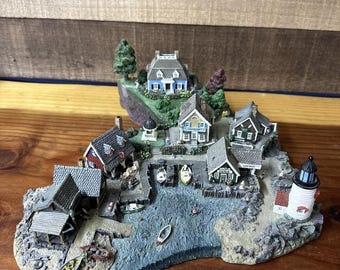 Danbury Mint Lighthouse Point 4 Pc Set Colin Gough Fisherman's