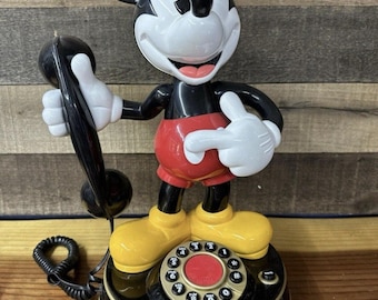 ミッキーマウス 電話機 ヴィンテージ ディズニー プッシュホン　雑貨 アメリカ製 ミッキーマウス 電話機 ヴィンテージ ディズニー プッシュホン