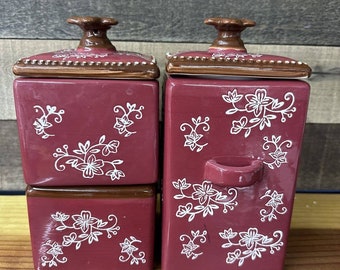 Stacking Canister Set, Temptations By Tara Floral Lace