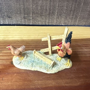 Lowell Davis Perfect Ten Figurine Schmid Chicken Rooster Hen Farm