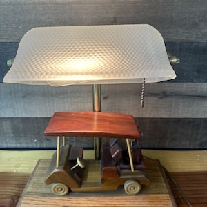 Hölzerne Golf Cart Bankers Lampe 14 ”