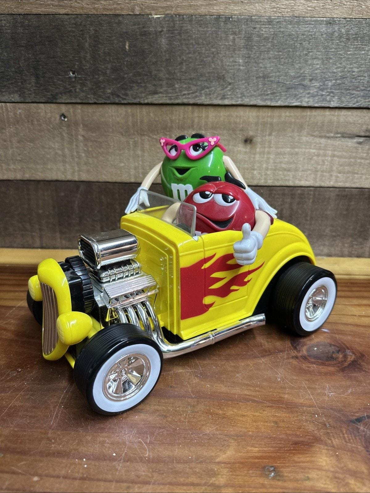 M&M Yellow Roadster Hot Rod Car Red Green M M Dispenser - Etsy