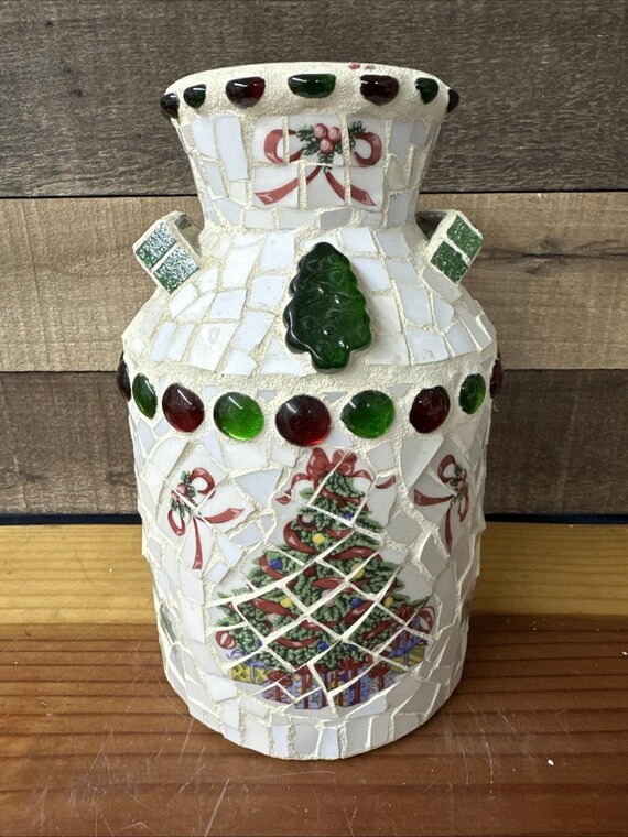 モザイクタイル製クリスマス水差し花瓶 高さ9.5インチ - Etsy 日本 モザイクタイル製クリスマス水差し花瓶 高さ9.5インチ - Etsy 日本