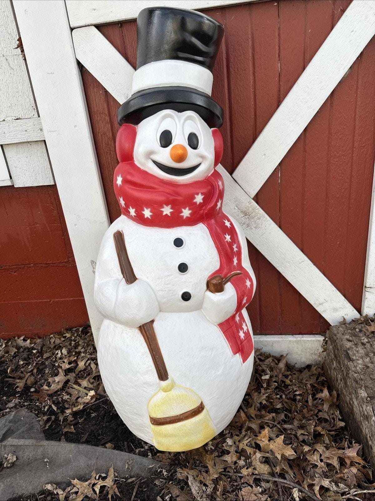 Vintage Empire Blow Mold Snowman - Etsy Canada