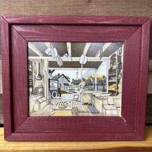 Pintura em tela serigrafada da mercearia Hargrove