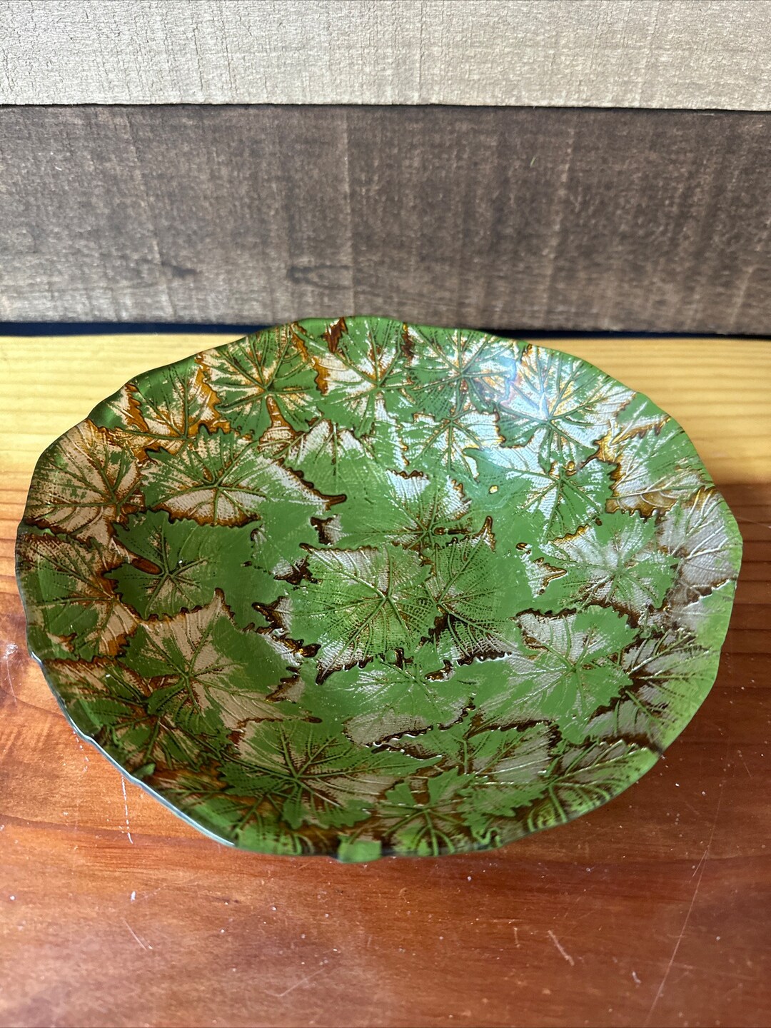 AKCAM Turkish Art Glass Leaf Bowl - Etsy