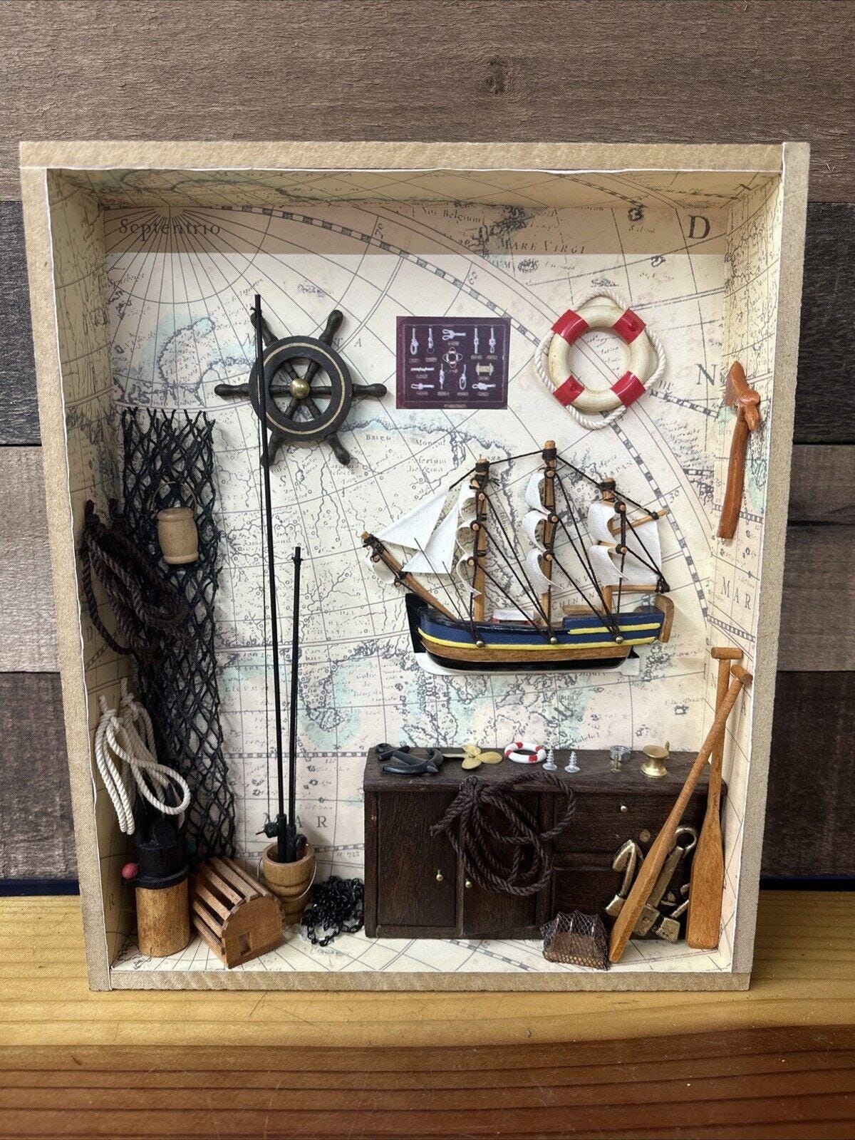 Nautical Shadowbox by Three Hands Corp - No Glass 12x10 - Etsy
