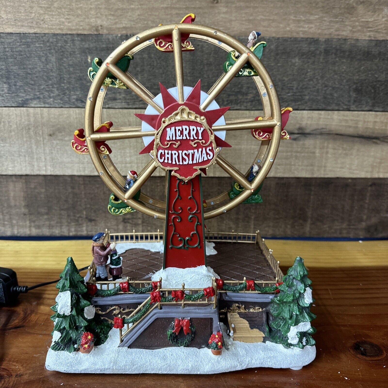【SALE‼︎】リース #474 Merry Christmas St Nicholas Square Carnival Ferris Wheel Merry Christmas Animated