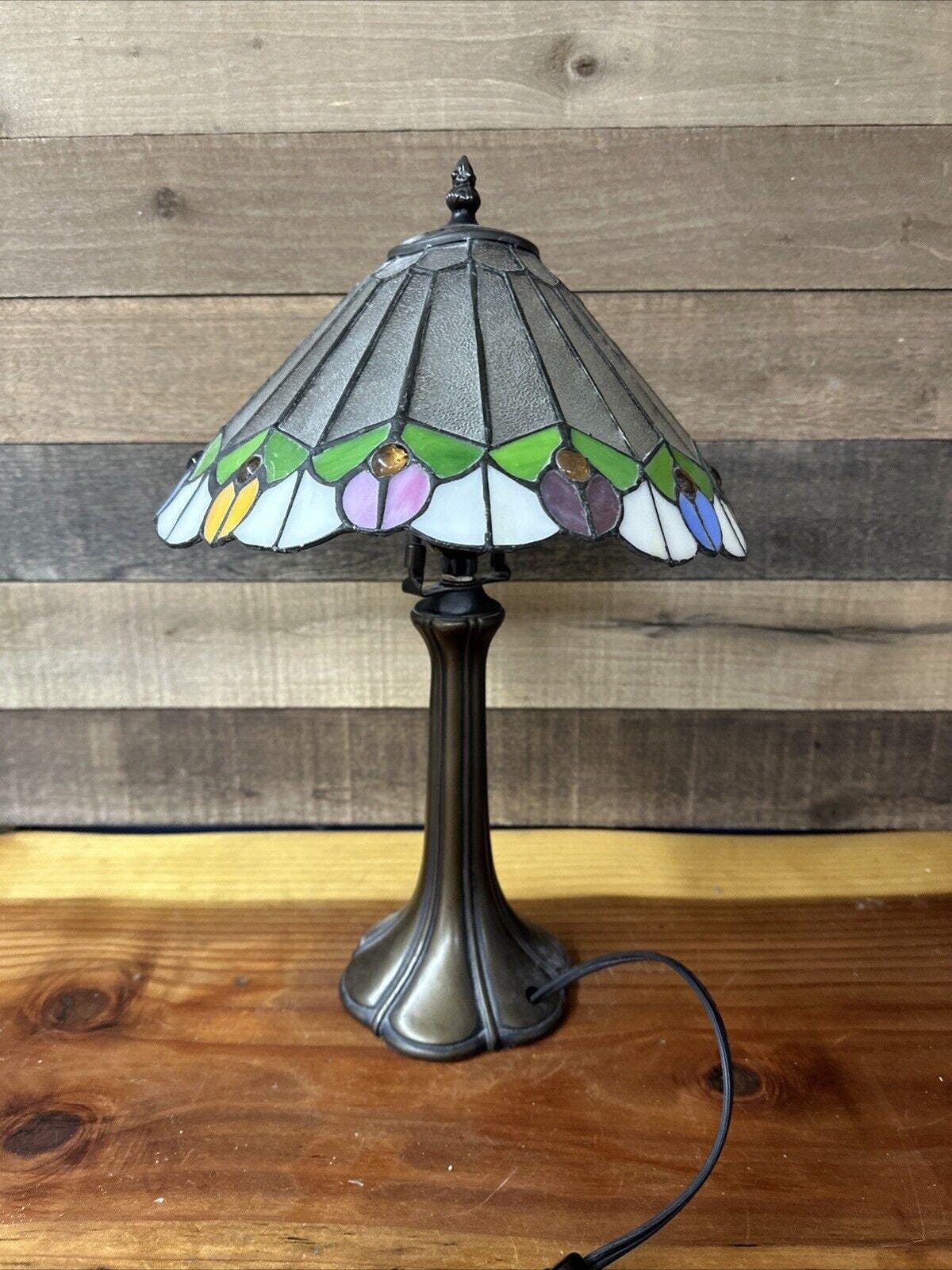 テーブルランプステ ンドランプ ステンドグラスアンティーク ティファニーい3 ヴィンテージ ティファニースタイル マルチカラー ステンドグラス