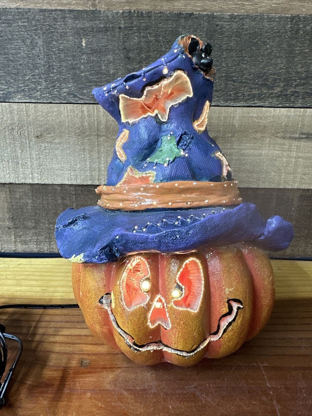 Fiber Optic Jack O Lantern Pumpkin 10 Etsy