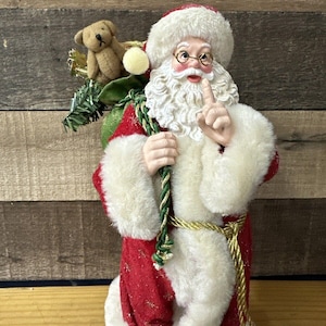Kurt Adler Clothtique Shhhh Santa 11”