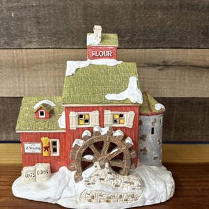 VTG 1989 Dept 56 Christmas Snow Village J. Young&#39;s Granary