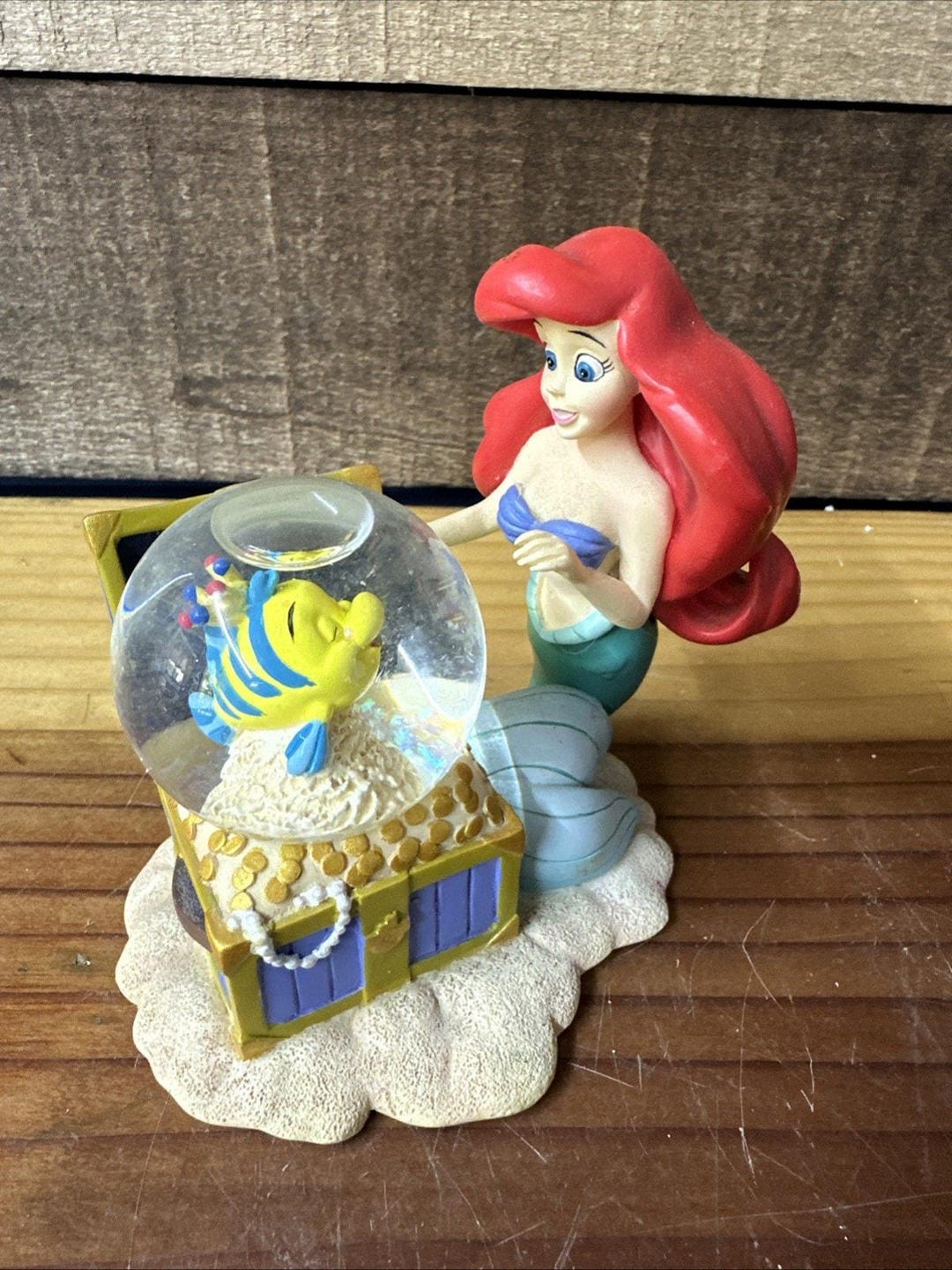 ほぼ新品】ディズニー スノードーム オルゴール リトルマーメイド