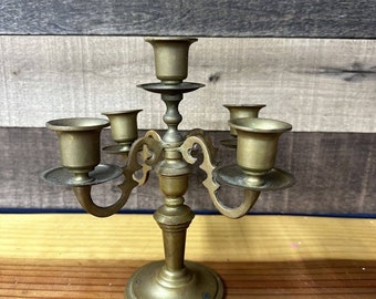 真鍮製の4本脚の燭台（5本のろうそく用） - Etsy 日本
