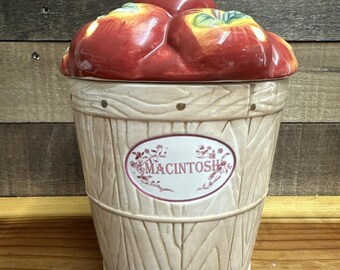 Tarro para galletas de cerámica estilo granja con diseño de manzana Macintosh de Pfaltzgraff