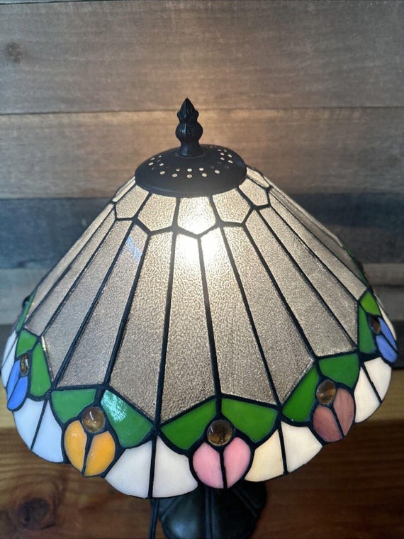 ヴィンテージ ティファニースタイル マルチカラー ステンドグラス