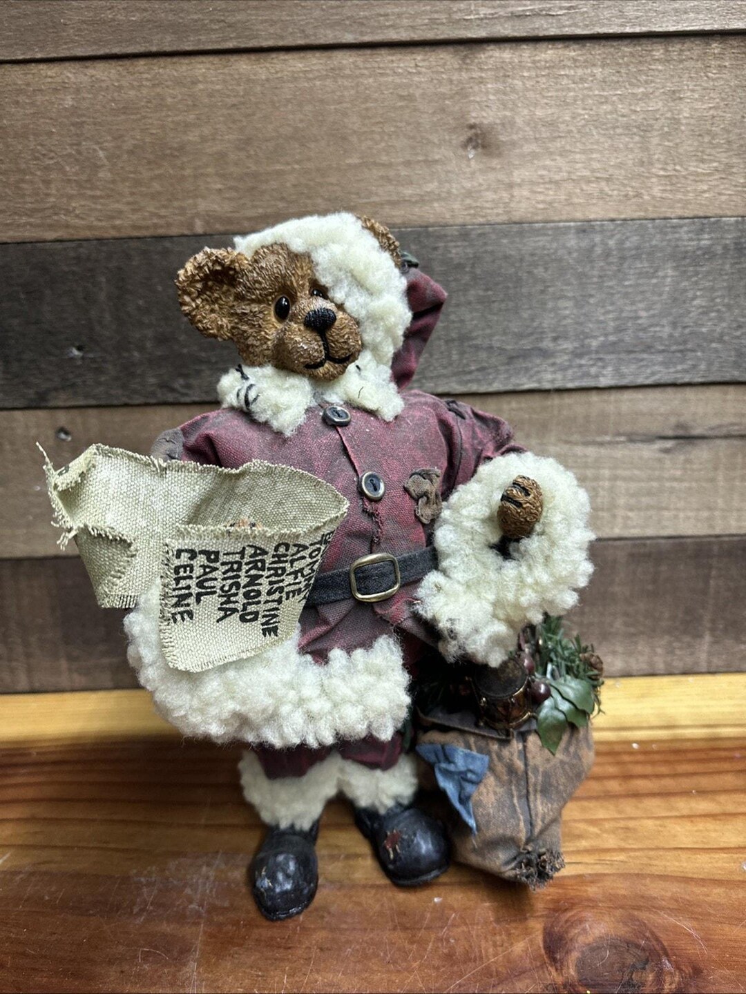 Crumpleton The Boyds Collection Nicholas S. Crumpleton Santa Claus Bear With Toy ...