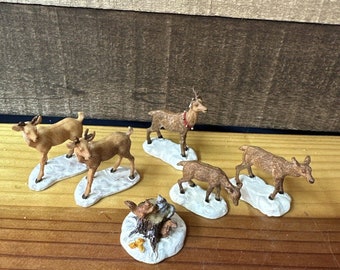 Lemax Set Of 6 Animals Reindeer And Squirrels