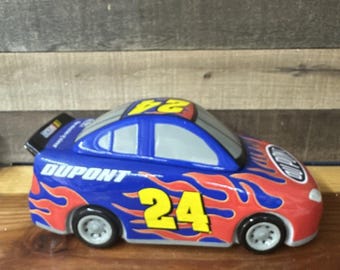 NASCAR Cookie Jar Dupont #24 JEFF GORDON Race Car Red Blue - Etsy