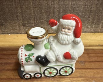 Vintage Lenox Holiday Santa North Pole Express Train Shaker Porcelain-only One