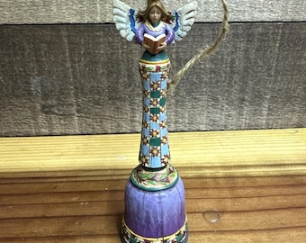 Jim Shore Celebrate w/ Harmony Enesco Heartwood Creek Angel Bell Ornament