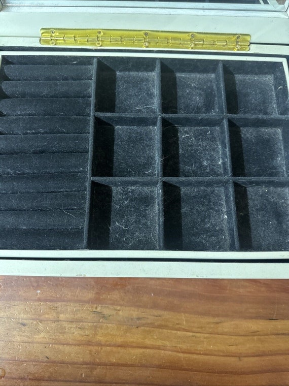 ヴィンテージ バタフライ ジュエリーボックス ミラー付き 14x10