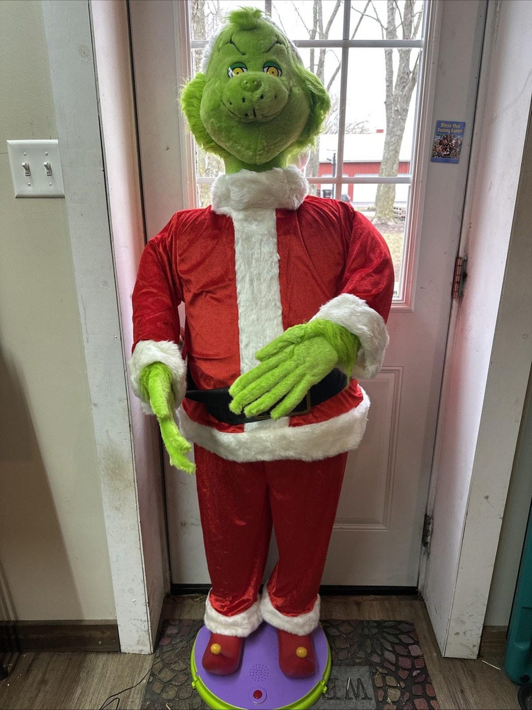 Gemmy Life Size Animated Singing Dancing Grinch VHTF Rare in Box -read ...