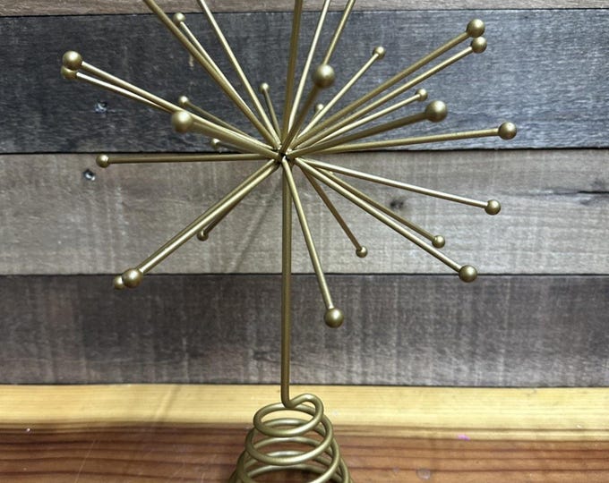 Retro Style Metal Starburst Atomic Christmas Tree Topper Gold Color - Etsy