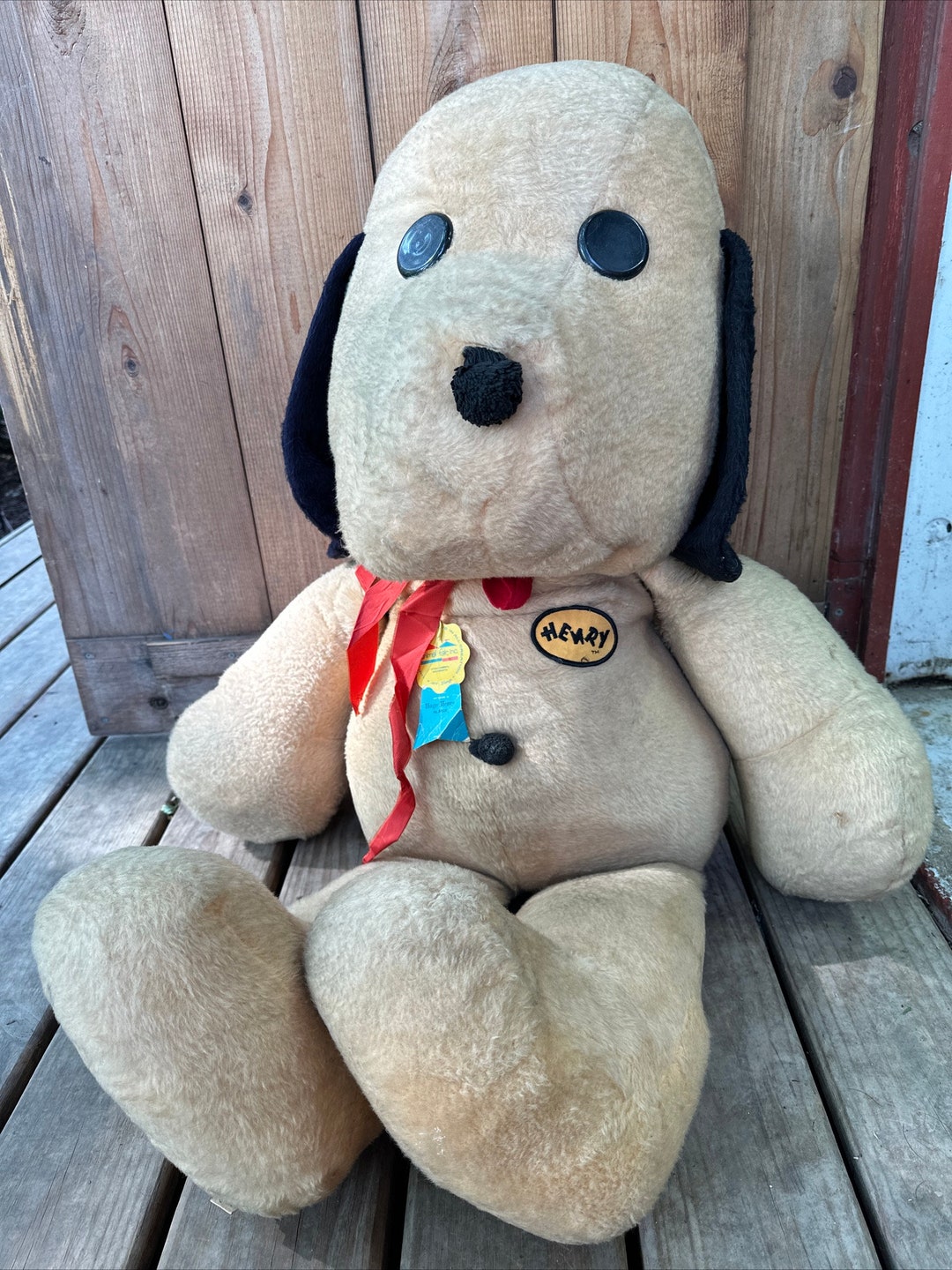Vintage Animal Fair Huge Henry Stuff Dog With Original Tag 44 Etsy