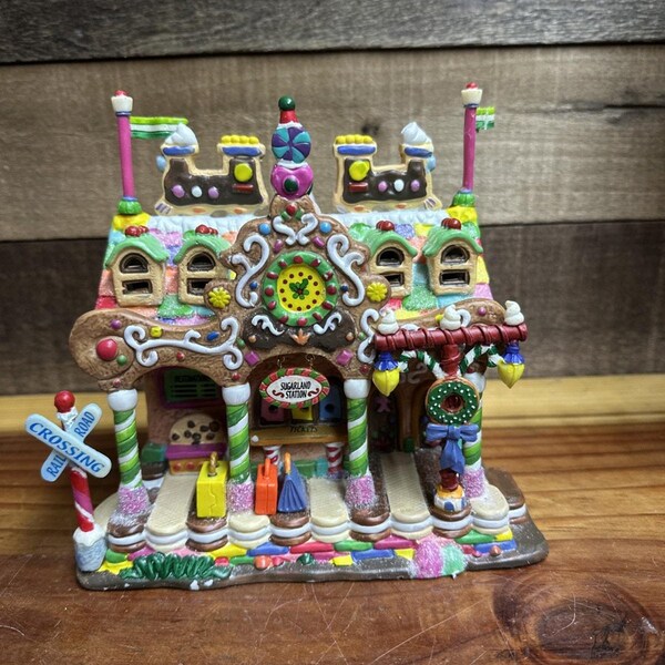 Lemax Sugar 'N Spice Sugarland Station Porzellan Weihnachten In Box