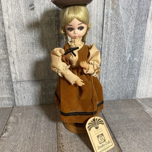 vintage Bradley Puppen Fräulein Ellie Cowgirl 23 cm mit großen Augen
