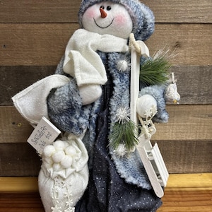 Crazy Mountain Fiber Optic Table Top Snowman 19” In Box