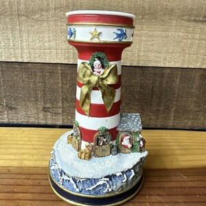 Danbury Mint Night Before Christmas Lighthouse of Christmas-ljusstakar 15 cm