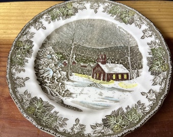 Johnson Bros The Friendly Village Dinner Plate The School House Vintage England