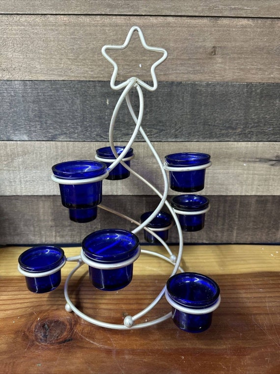 Weihnachtsbaum-Halter-Silberdraht-Metall hält 9 Kerzen 14 Zoll groß