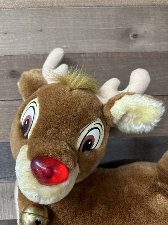 Vintage Rudolph the Red Nosed Reindeer Large 21 Tall Applause Inc Stuffed Plush Etsy UK