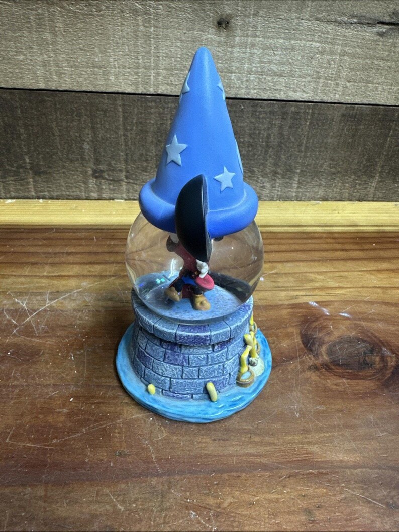 Disney Cute Mickey Mouse Fantasia Sorcerer's Apprentice Figure Mini Snow Globe image 2