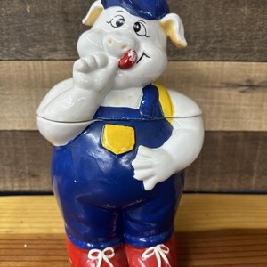 Farmer Pig Cookie Jar - Etsy