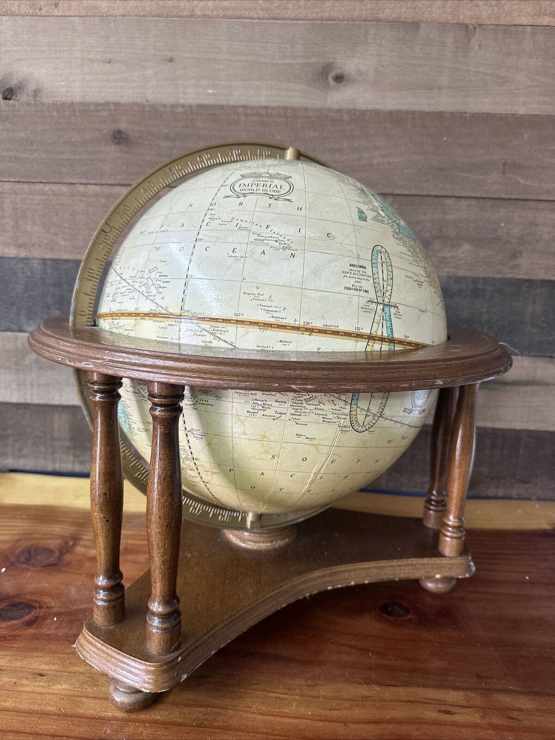 Crams 12” Imperial World Globe With Wood Stand - Etsy
