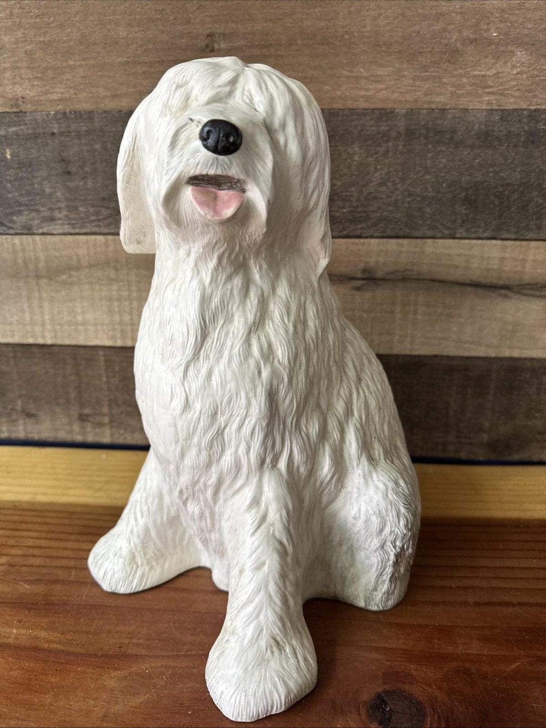 犬の置物 陶器 イタリア製 オールド.イングリッシュ.シープドッグ 陶器