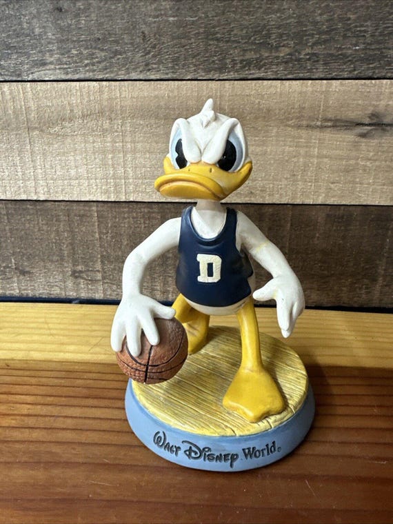 海外限定☆ドナルドダック Donald Duck バスケットボール 首振り人形
